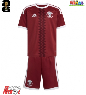 Catar Primera Equipación Niños Mundial 2026 Manga Corta (+ Pantalones cortos)